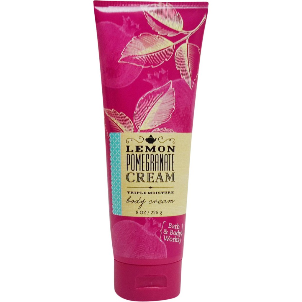 Kem dưỡng ẩm cơ thể Bath &amp; Body Works Lemon Pomegranate Triple Moisture Body Cream 226g (Mỹ)