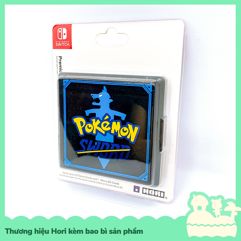 [Sẵn VN - NowShip] Hori Phụ Kiện Hộp Băng Lưu Trữ Thẻ Game Di Động 12 Khoang Cho Nintendo Switch NS, Switch Lite Pokemon