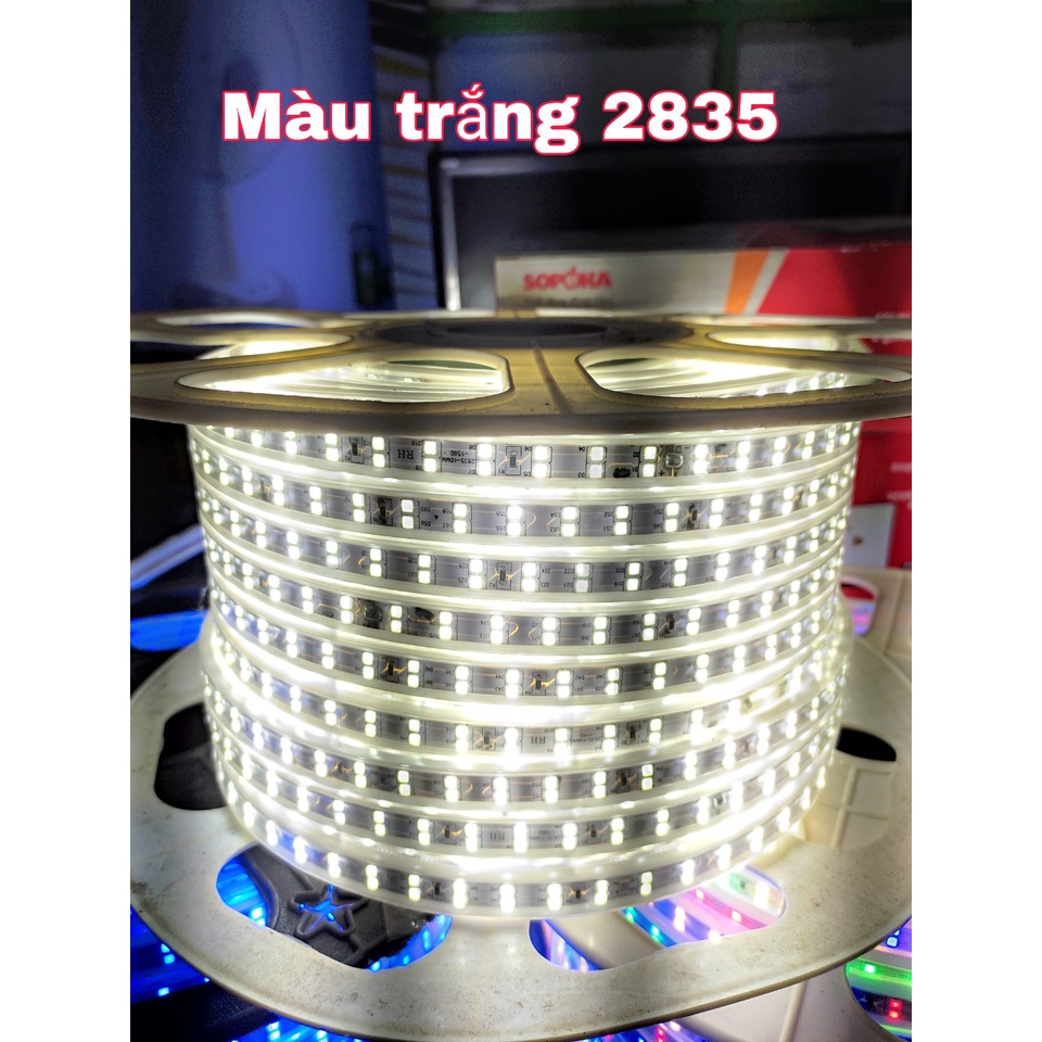 Đèn led đôi dây FSI -VN  2835 - 220 trang trí  màu trắng xanh dương đủ màu siêu sáng quấn cây trang trí trần thạch cao