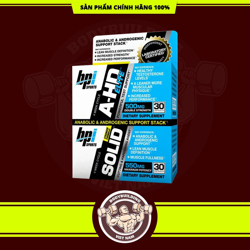 Viên test Hổ Trợ Tăng Sinh Lý Testosteron Và Phát Triển Cơ Bắp Bpi Bpisports AHD Lite Solid Authentic 100%