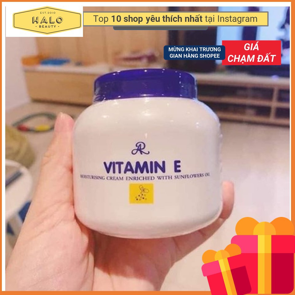 Kem dưỡng Vitamin E dưỡng ẩm da mặt, body làm trắng da Thái Lan dành cho da khô, da mụn, da nhạy cảm 500ml