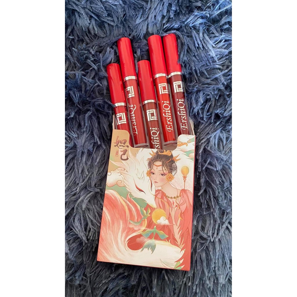 Bộ 5 thỏi son cổ trang hình cô gái♥️FREESHIP♥️ CHẤT SON KEM LÌ, kèm video mẫu thử màu | BigBuy360 - bigbuy360.vn