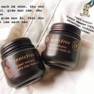 Mặt nạ đất sét Innisfree Super Volcanic Pore Clay Mask 2X