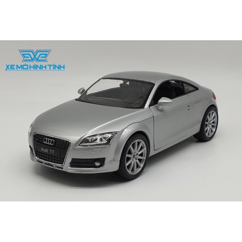 Xe Mô Hình Audi Tt Coupe 1:24 Welly (Bạc)