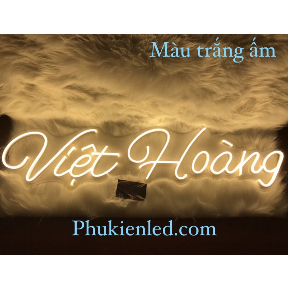 Bộ Đèn led Neon uốn chữ theo tên theo yêu cầu - đèn led trang trí tường - phukienled
