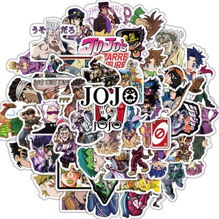 50 Sticker hoạ tiết hoạt hình Jojo's Bizarre Adventure trang trí đa năng