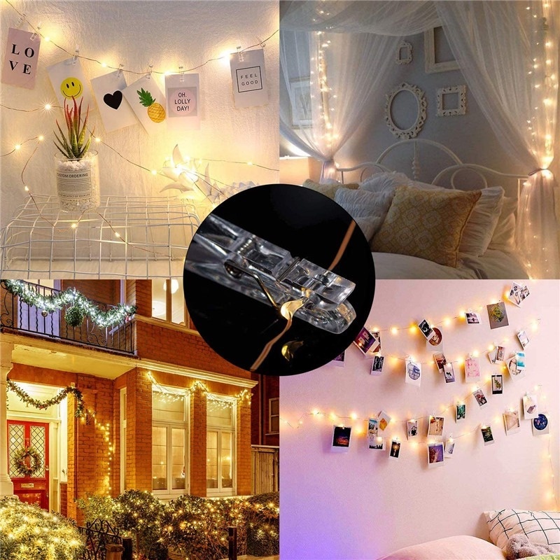 Dây Đèn LED 1.5m/2m/3m Sử Dụng Pin Dùng Trang Trí Tiệc