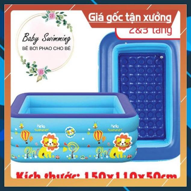 [Sẵn Hàng Giao Ngay] (GIÁ SỈ ) Bể Bơi Phao Cho Bé - 2+3 Tầng – 1m5 – Có Đáy Chống Trượt .