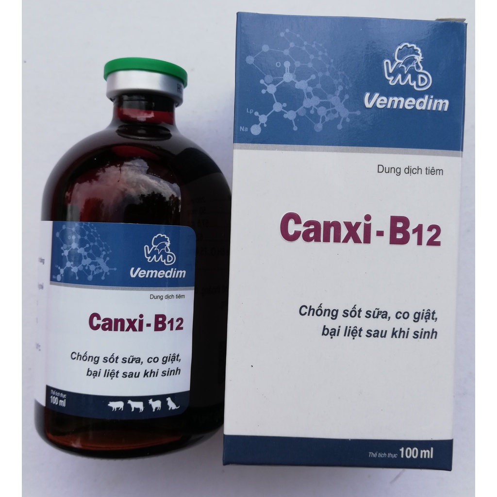 Các sản phẩm CALCI B12, Loại 100ml của các công ty RTD, công ty Vemedim; Bát ăn