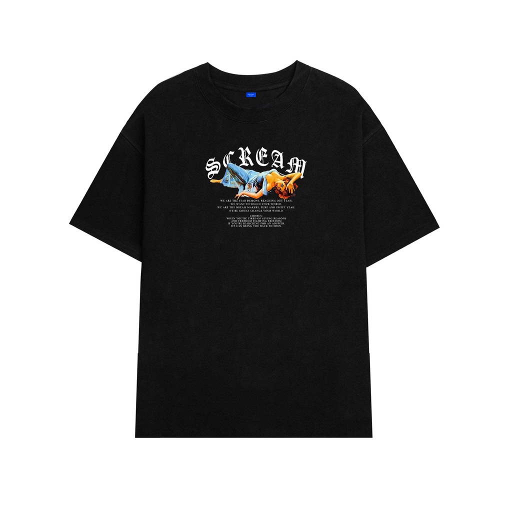 Áo Thun GREEND Unisex Local Brand Tay Lỡ Oversize Wash/Black/White  Dream Makers T-Shirt TS049