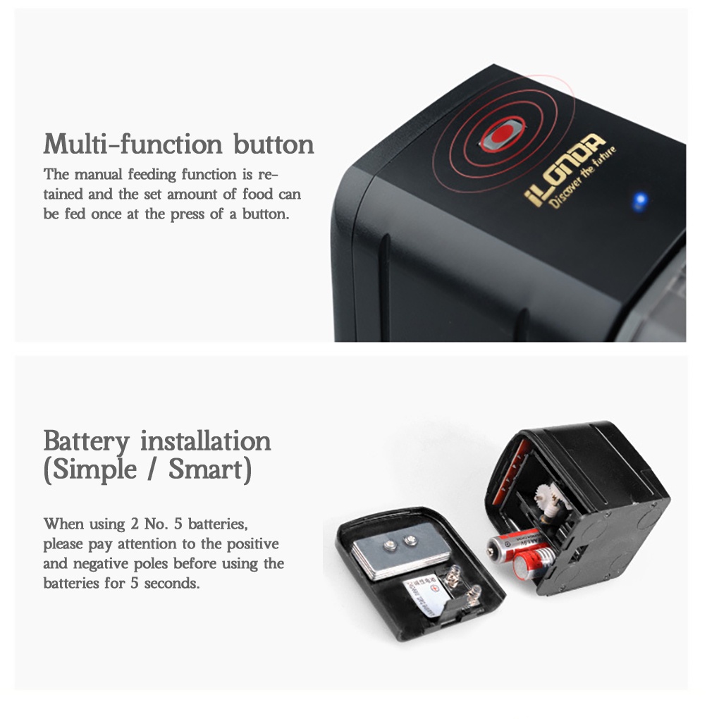 Thiết bị cho cá ăn tự động chống ẩm tiện dụng chất lượng cao