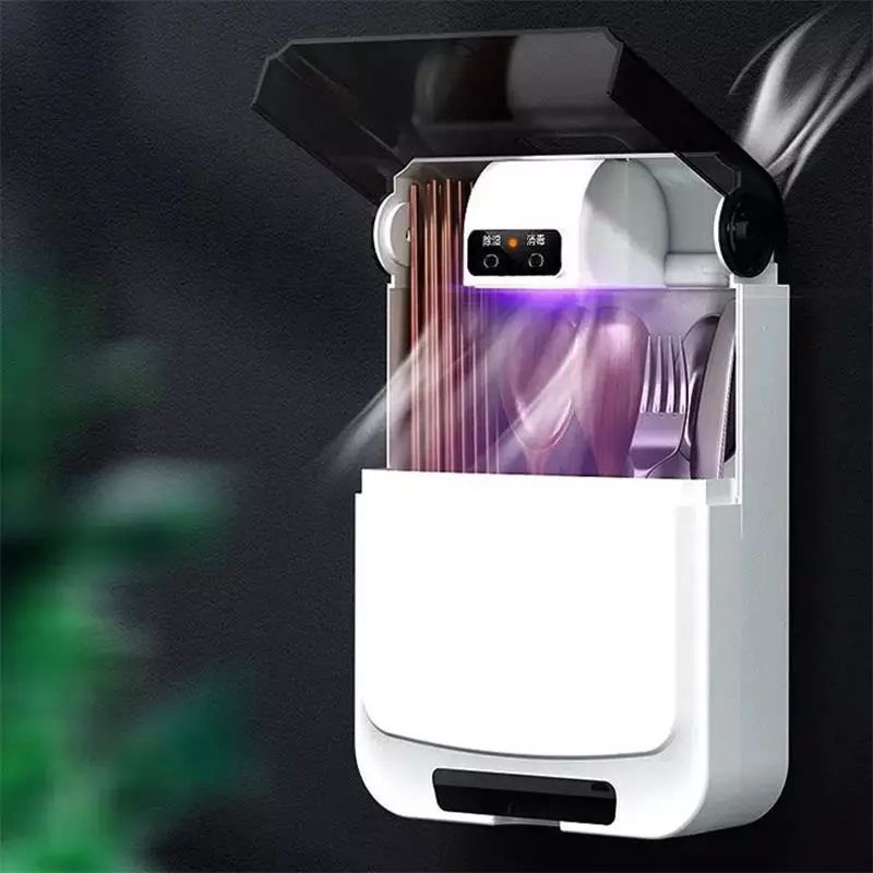 Hộp Sấy Khô Khử Khuẩn Muỗng Đũa Thìa Dán Tường An Toàn Cho Sức Khỏe