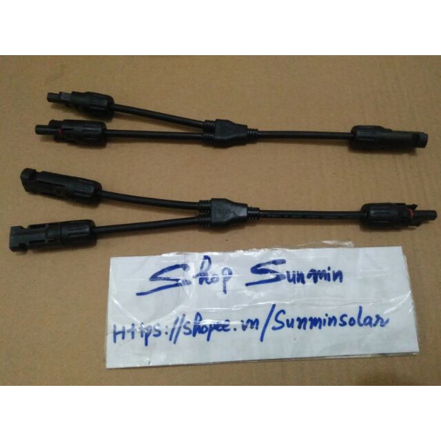 Jack đôi MC4 đấu song song 2 tấm pin mặt trời