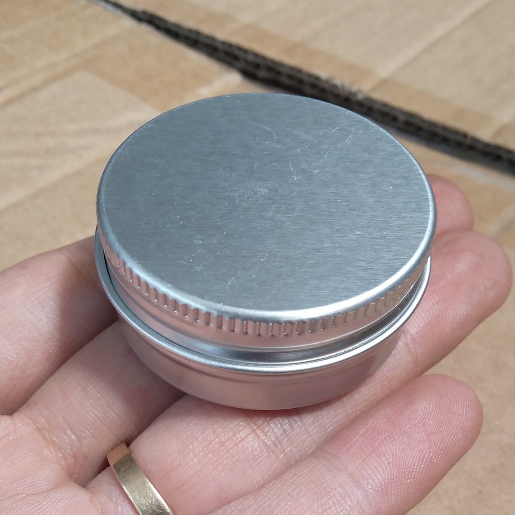 50 Hũ nhôm tròn 15g - Lọ thiếc đựng mỹ phẩm, Hủ chiết nước hoa khô