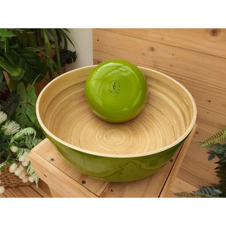 chậu ngâm chân + bát ngâm tay làm bằng tre dùng cho spa,tiệm nail