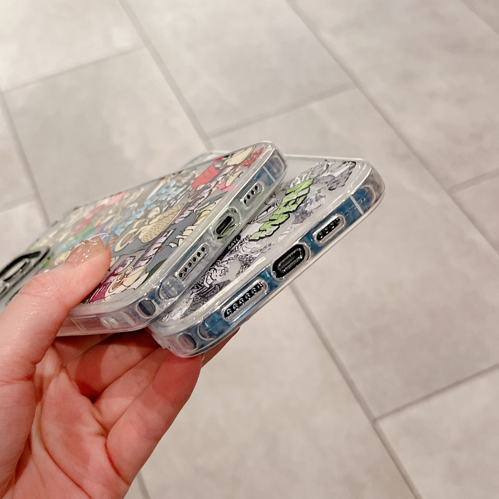 Ốp Điện Thoại TPU Chống Sốc Màu Laser In Hình Khỉ Cá Tính Cho iPhone X XR XS MAX 14 Plus 12 11 13 pro MAX