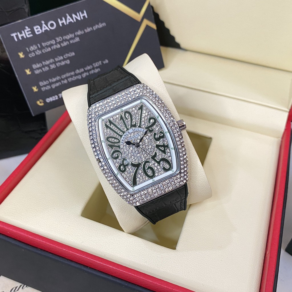 Đồng hồ nữ FM máy pin dây cao su mặt full đá cao cấp có bảo hành DHN002 - Shop6906 | BigBuy360 - bigbuy360.vn