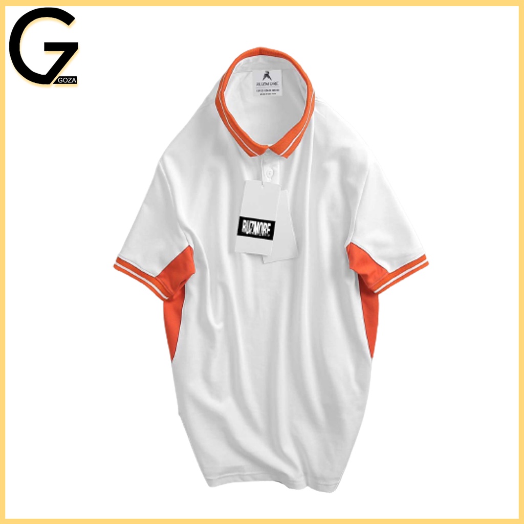 Áo polo nam cổ bẻ cotton phối màu cam trẻ trung | BigBuy360 - bigbuy360.vn