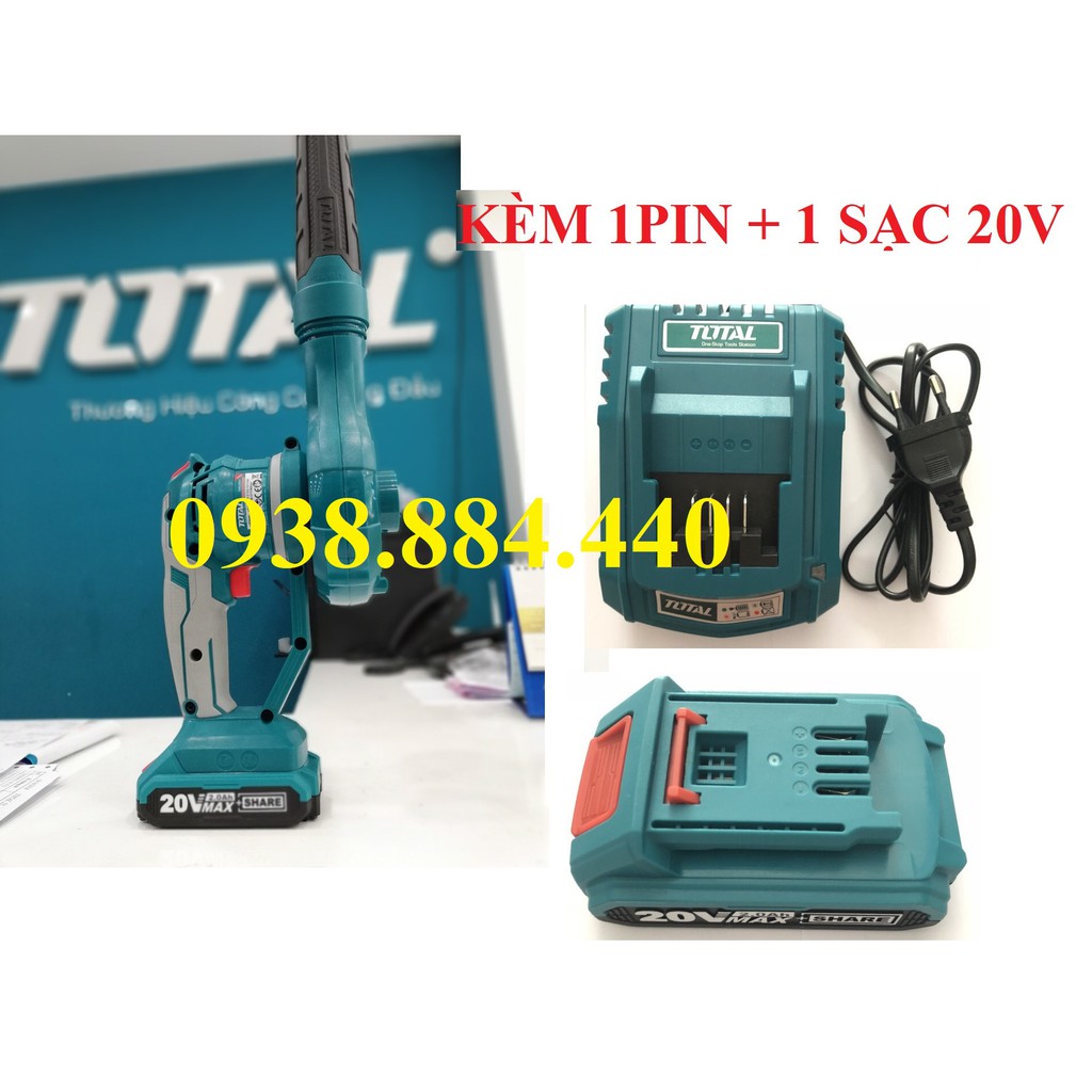 20V Máy thổi bụi pin Li-ion Total TABLI2001 KÈM 1 PIN VÀ 1 SẠC