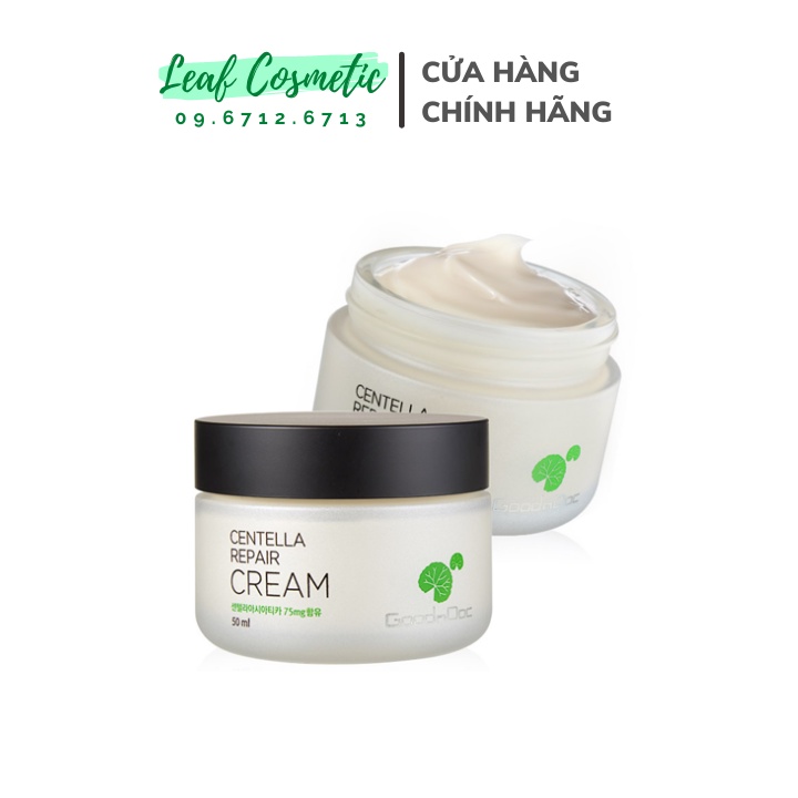 [ HÀNG CÔNG TY ] Kem Rau Má Dưỡng Ẩm Phục Hồi Giảm Thâm Nám Trắng Sáng Da Chống Lão Hóa GoodnDoc Centella Repair Cream