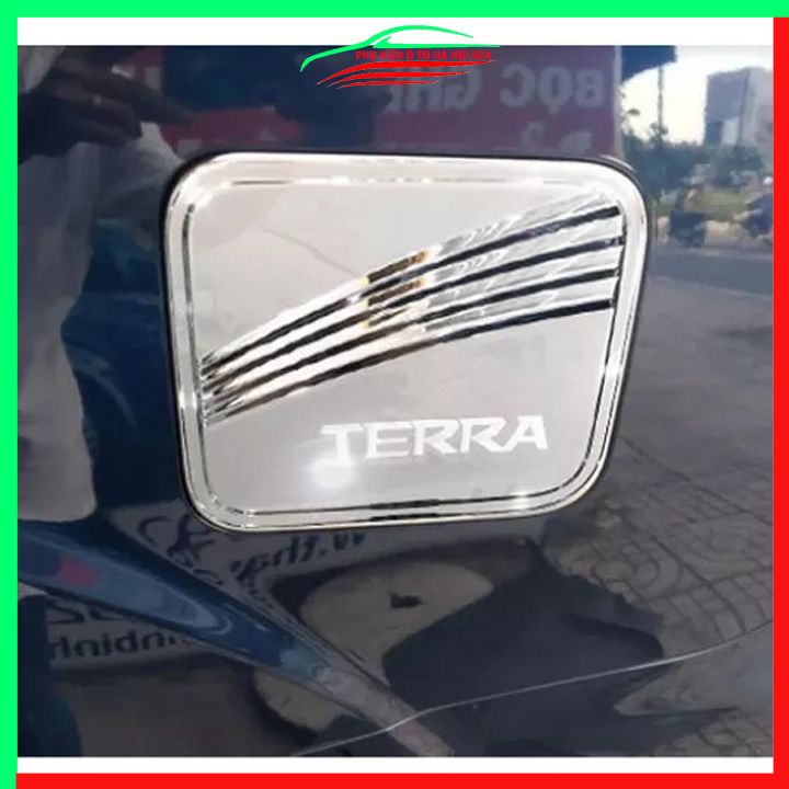 Ốp nắp xăng Terra 2018-2023 mạ crom bảo vệ chống trầy trang trí ô tô