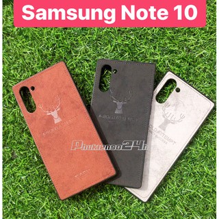 Ốp lưng Samsung Note 10 giả vân vải bò họa tiết sừng hươu
