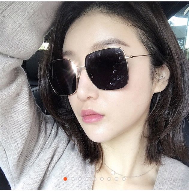 Kính ulzzang gọng vàng mắt đen vuông (VU1) | BigBuy360 - bigbuy360.vn