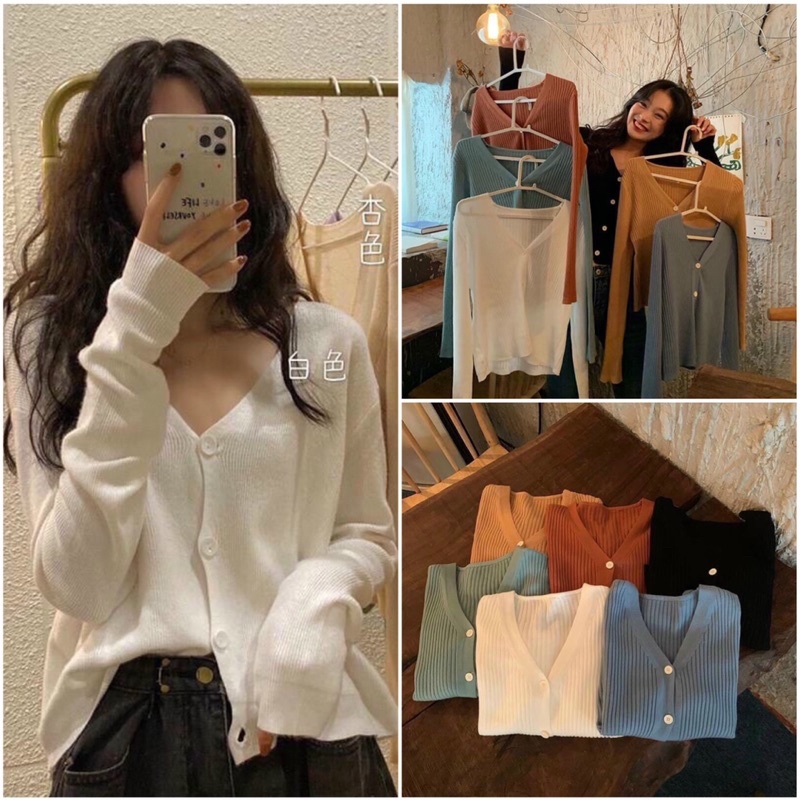 🦋XẢ HÀNG🦋ÁO LEN CADIGAN DÀI TAY🦋ÁO LEN NỮ TAY DÀI DÀY DẶN CHẤT VẢI LEN TĂM🦋