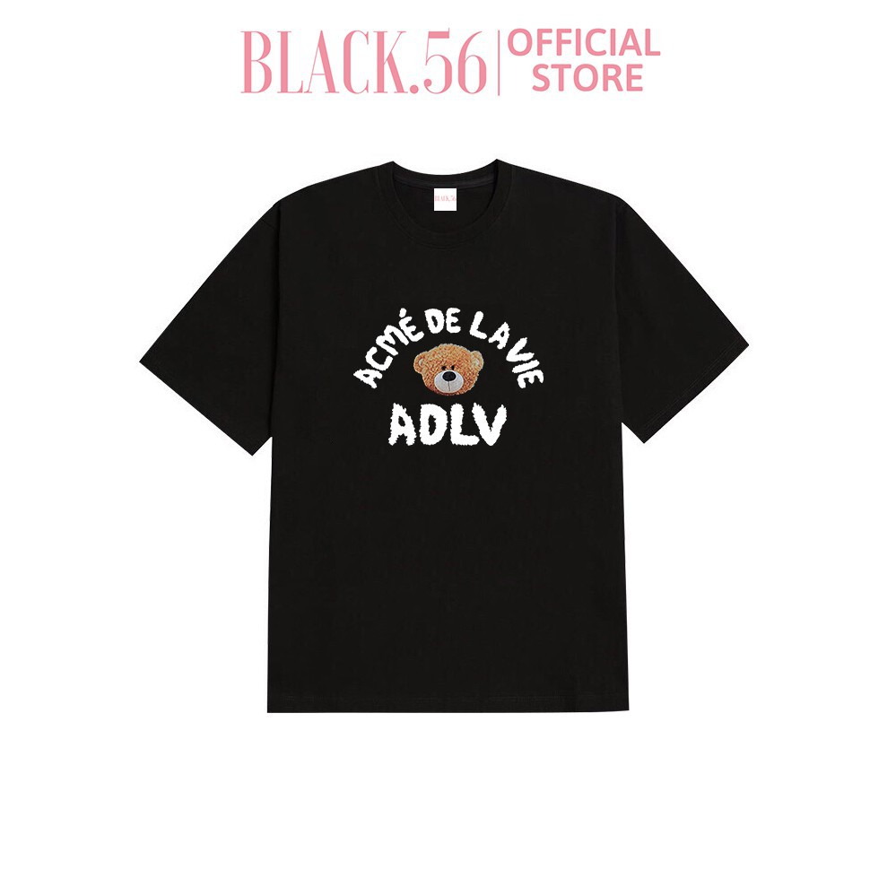 Áo thun unisex ADLV TEDDY BEAR , áo thun nữ oversize form rộng tay lỡ chất cá tính ,BLACK56 M25 | BigBuy360 - bigbuy360.vn