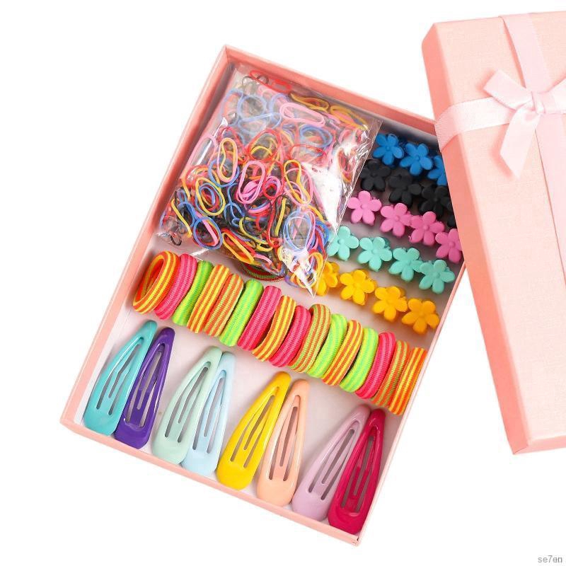Hộp phụ kiện dây cột/kẹp tóc xinh xắn 4 loại tùy chọn cho nữ