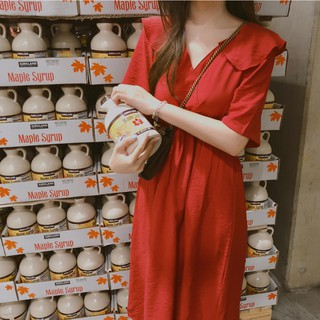 Váy đỏ dáng dài