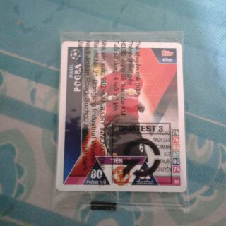 Thẻ poca (topps match attax) Paul Pogba