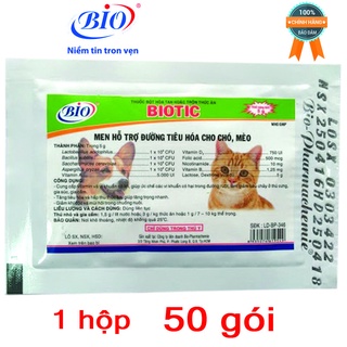 Combo 50 gói men tiêu hóa hỗ trợ đường tiêu hóa chó mèo biotic-79206