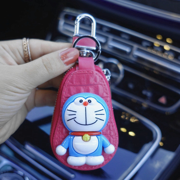 Vỏ Da Bảo Vệ Chìa Khóa Xe Hơi Họa Tiết Hello Kitty Dễ Thương