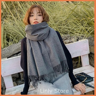 Khăn quàng cổ nữ cao cấp - Khăn choàng len cashmere dày dặn siêu ấm áp K-LĐ