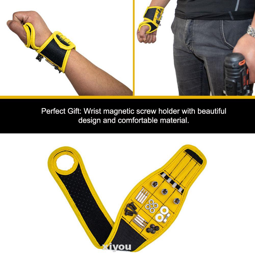 Gift Universal Oxford Cloth Portable Carpenter Handyman For Holding Screws Magnetic Wristband