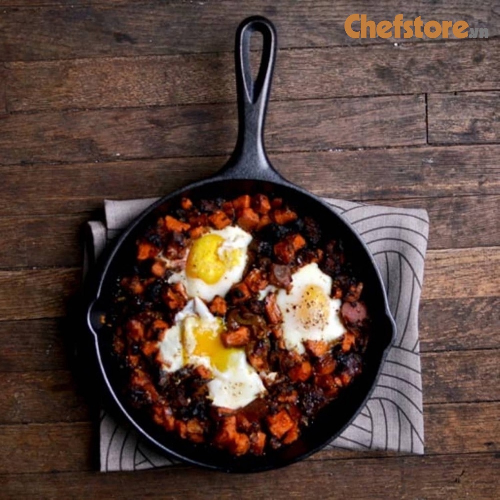 Chảo Gang Lodge 💥 Chảo Gang Bếp Từ Không Dính Đường Kính 20.3 cm Chính Hãng Lodge Mỹ