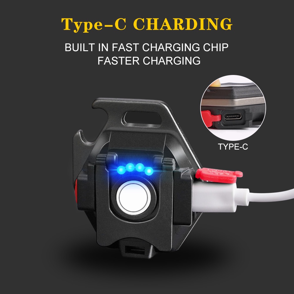 Đèn Pin cob mini Siêu Sáng Sạc usb Có Nam Châm Mạnh Chống Thấm Nước ip64