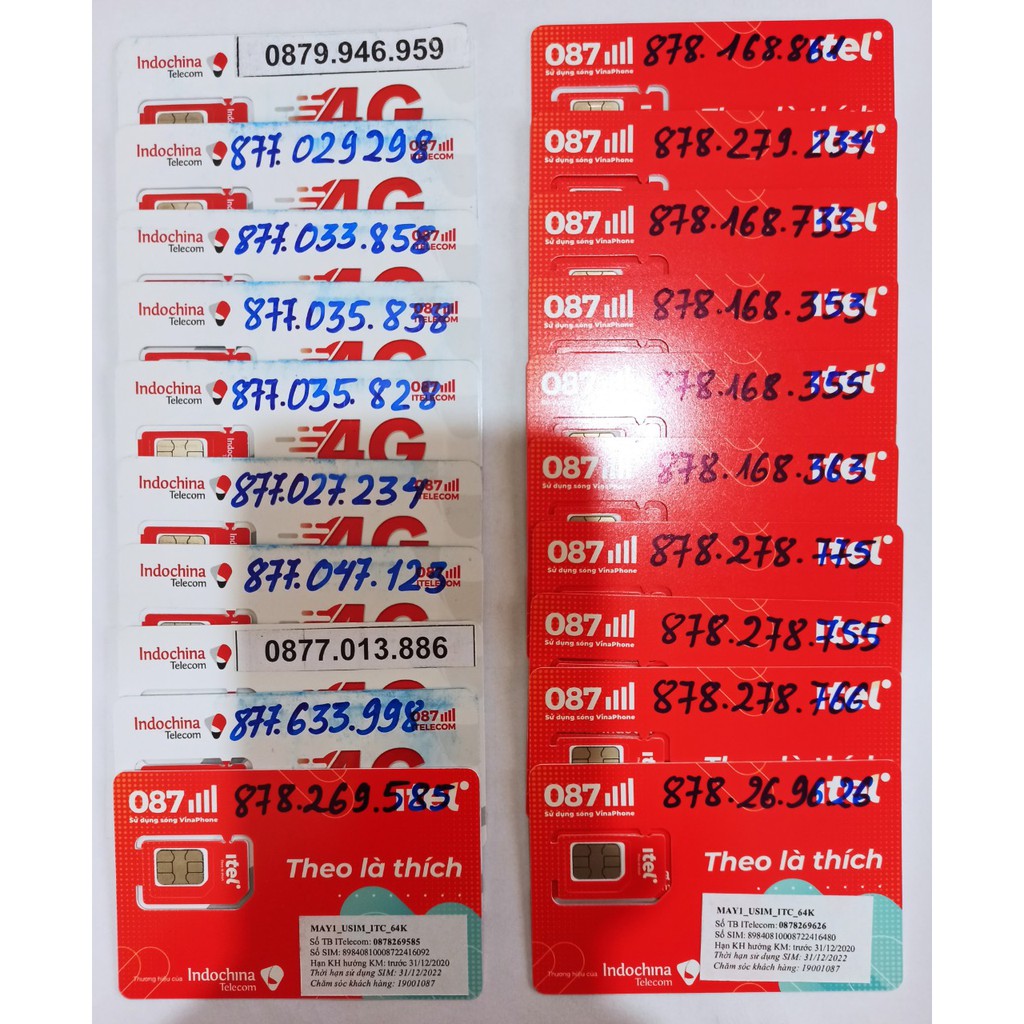Sim 4G -79k ( chọn số B1) Vinaphone-Itelecom gói 4G có 90gb/tháng (3gb/ngày ) + free gọi vinaphone, phí 77k/tháng
