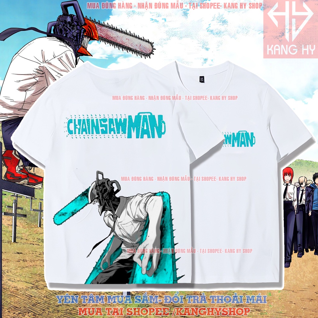 Áo Thun Chainsaw Man Denji Color Anime Ngắn Tay In 2 Mặt Cực Chất F255