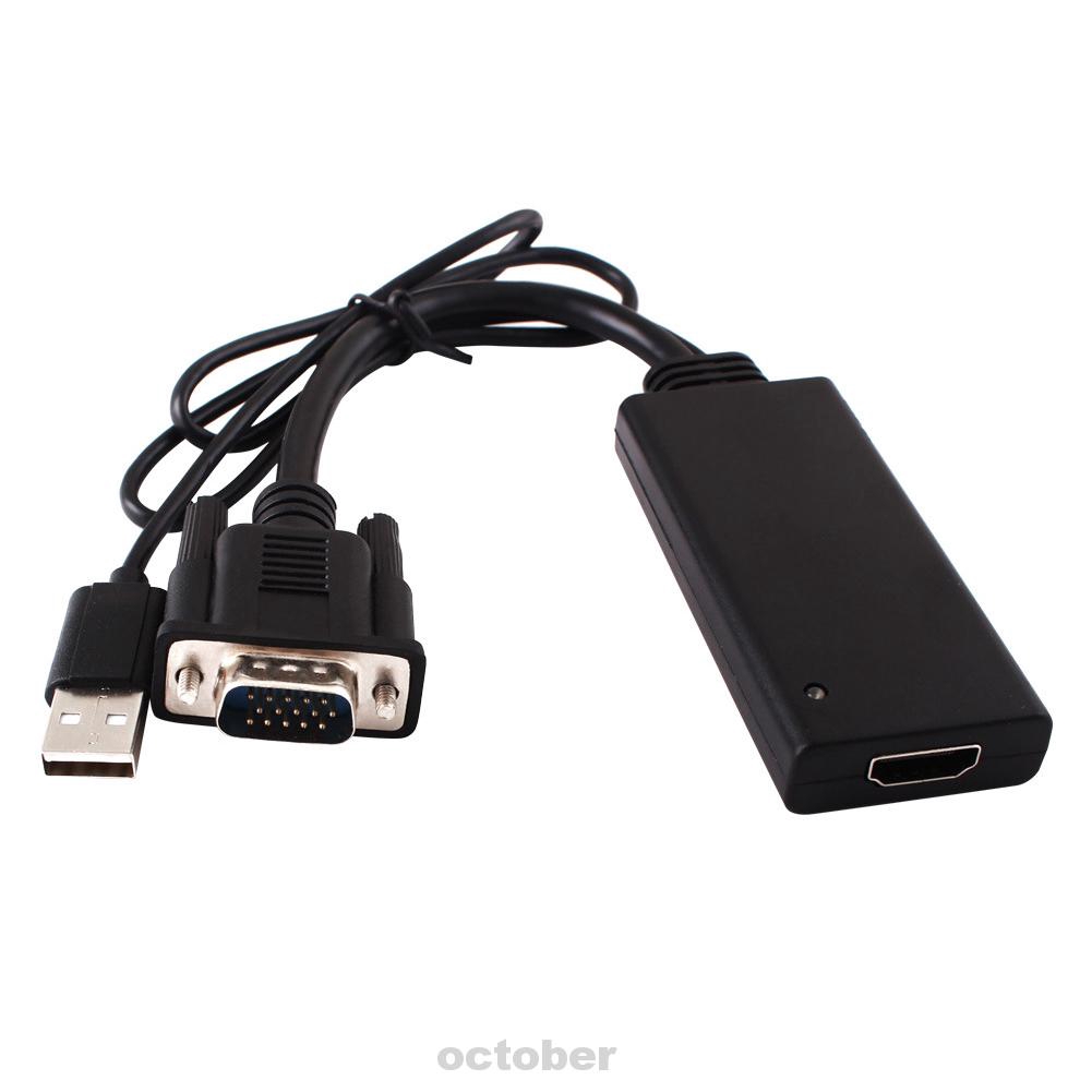 VGA TO HDMI Connector Durable Easy Use Professional USB Power Converter | BigBuy360 - bigbuy360.vn