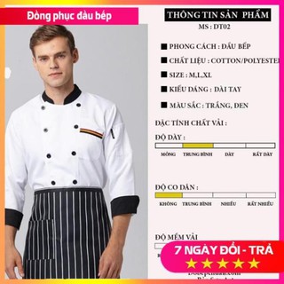 Đồng phục bếp, áo bếp [gửi hàng nhanh]