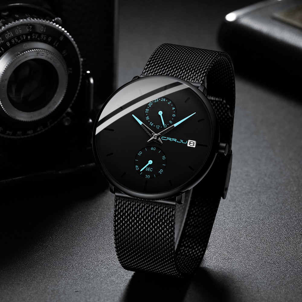CRRJU Men's Watches High-end Fashion Titanium Wire - Calender Anti-Scratch Water Resistant 2265
