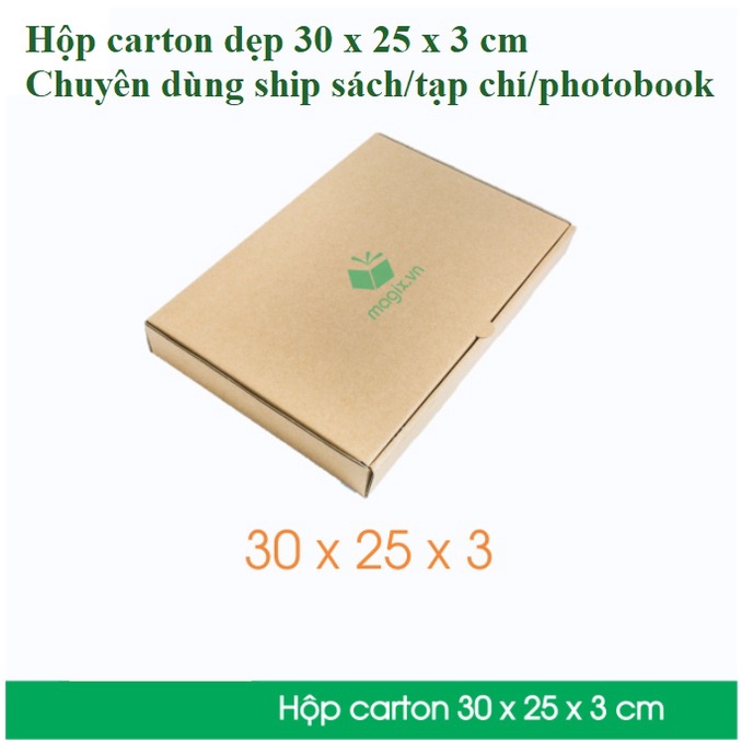 [size 30x25x3cm] Hộp carton gói hàng - Combo 5 cái