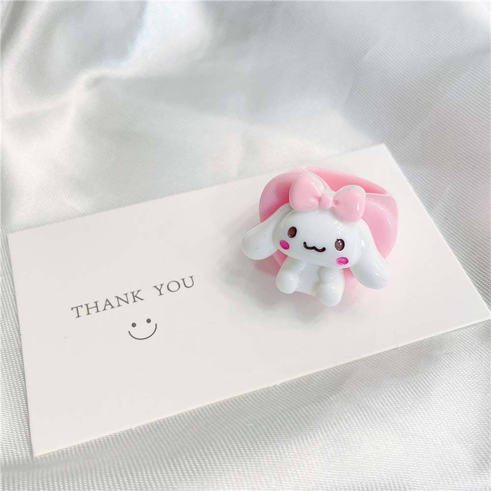 Nhẫn nhựa resin hình động vật xinh xắn đáng yêu nhiều màu sắc cho nữ