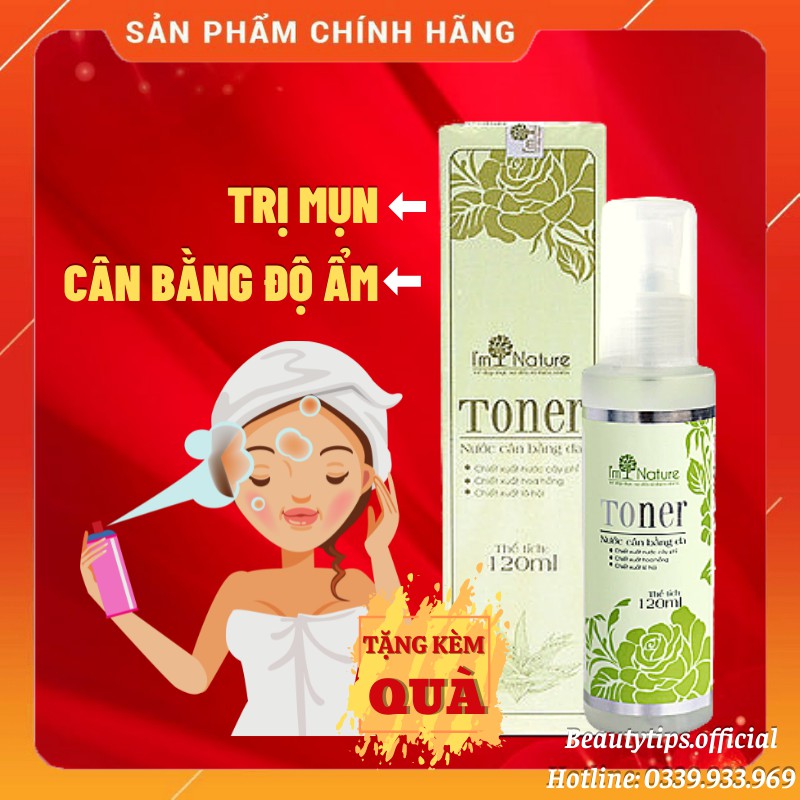 TONER I'M NATURE - Tinh Chất Hoa Hồng Làm Sáng Mịn Da - Se Khít Lỗ Chân Lông - Ngăn Ngừa Lão Hóa