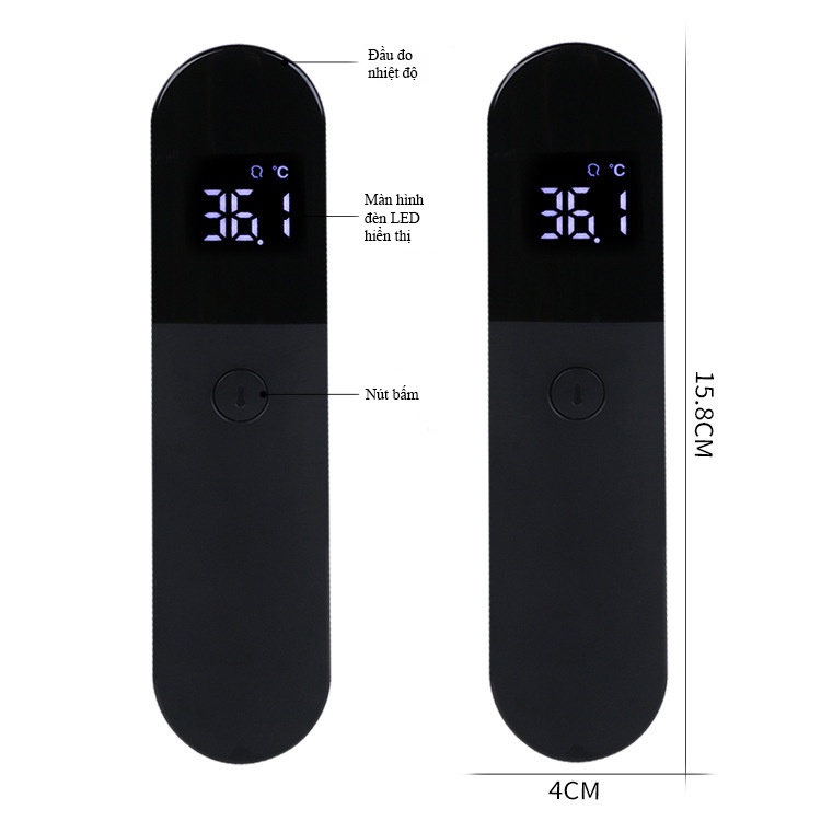 Nhiệt kế hồng ngoại không chạm an toàn, có màn hình LCD  đo thân nhiệt chính xác tiết kiệm thời gian - K1182