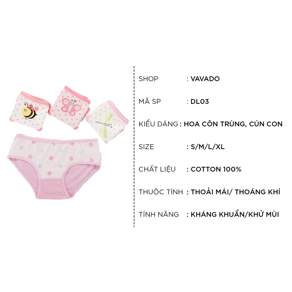 Quần lót cho bé tam giác thoáng khí mềm mại DL03