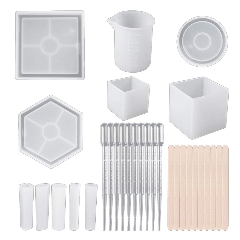 Khuôn Silicone Làm Đế Lót Ly Bằng Resin Epoxy Resin DIY