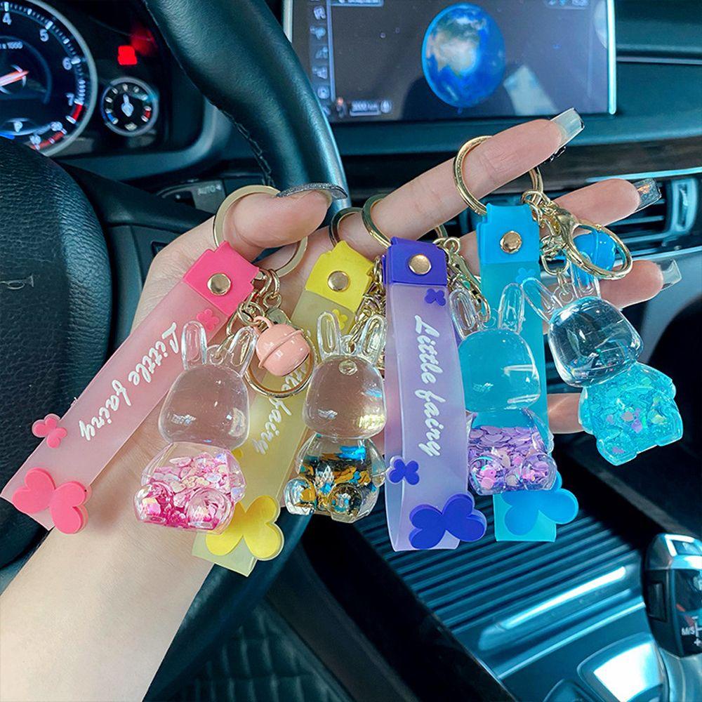 Móc Chìa Khóa Xe Hơi Dạng Cát Chảy Dễ Thương